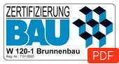 Zertifikat DVGW W 120-1 PDF